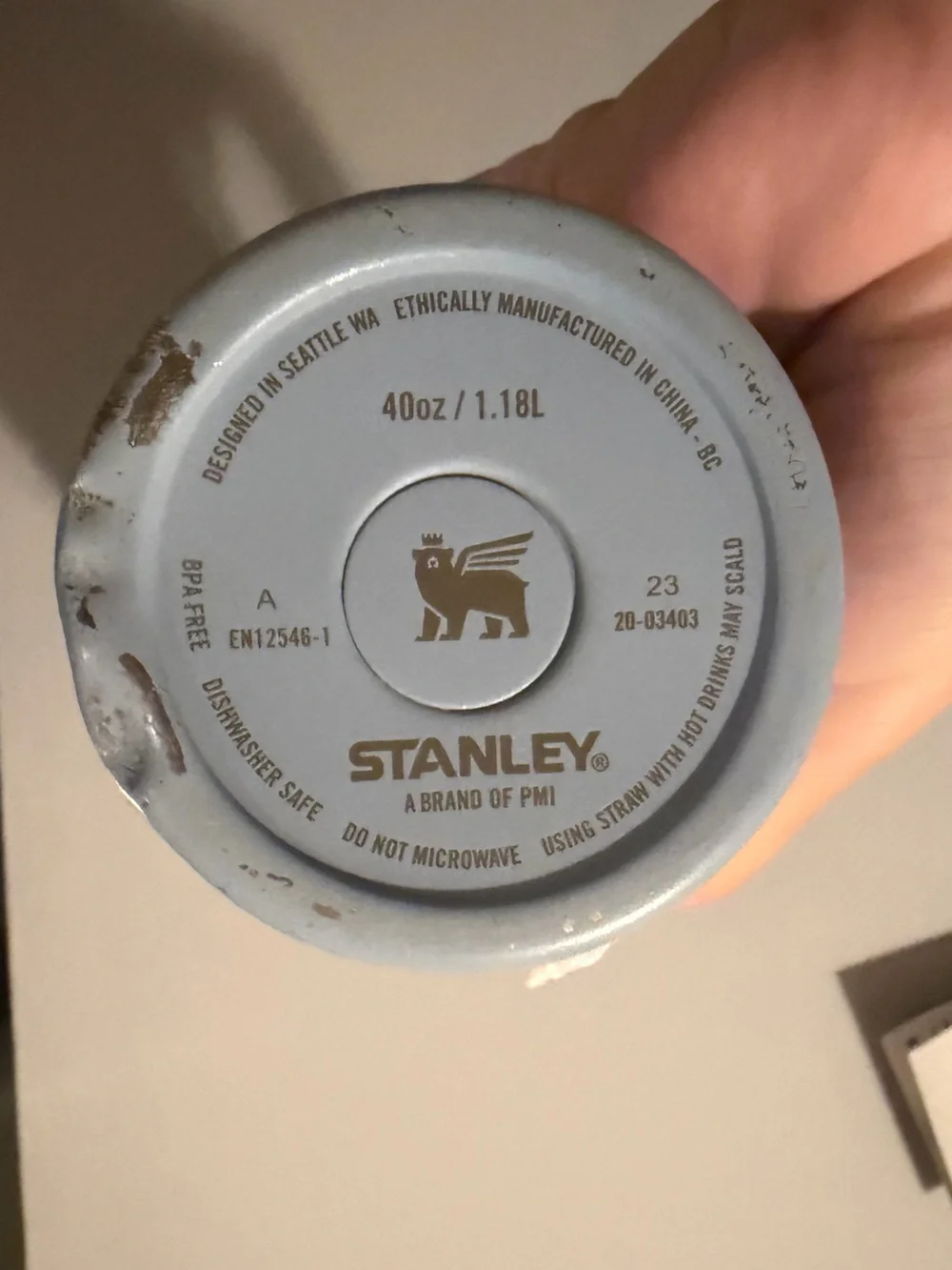 Used Stanley Light Blue 40oz - Picture 5 of 6